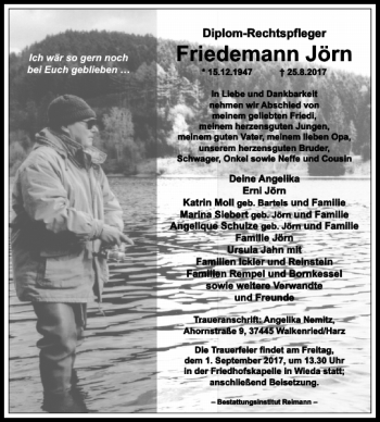 Traueranzeige von Friedemann Jörn von Harz Kurier