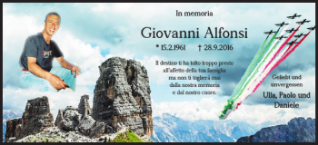 Traueranzeige von Giovanni Alfonsi von Harz Kurier