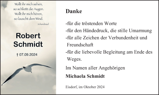 Traueranzeige von Robert Schmidt von Harz Kurier