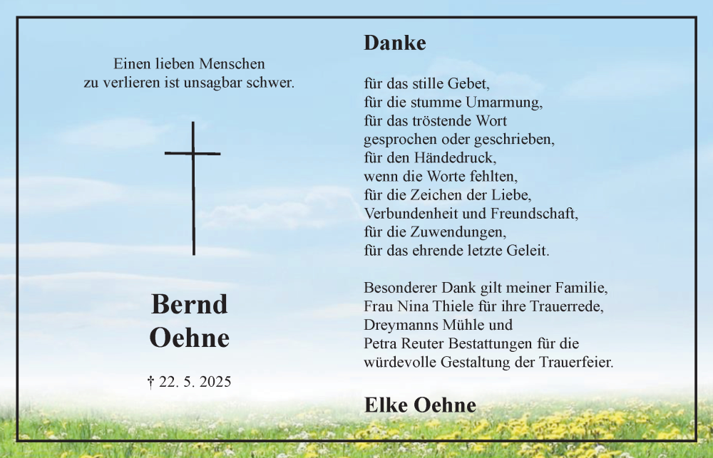  Traueranzeige für Elke Oehne vom 05.07.2025 aus Harz Kurier