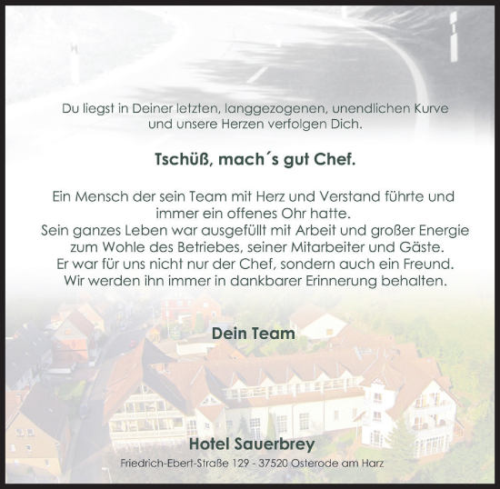 Traueranzeige von In Gedenken  von Harz Kurier