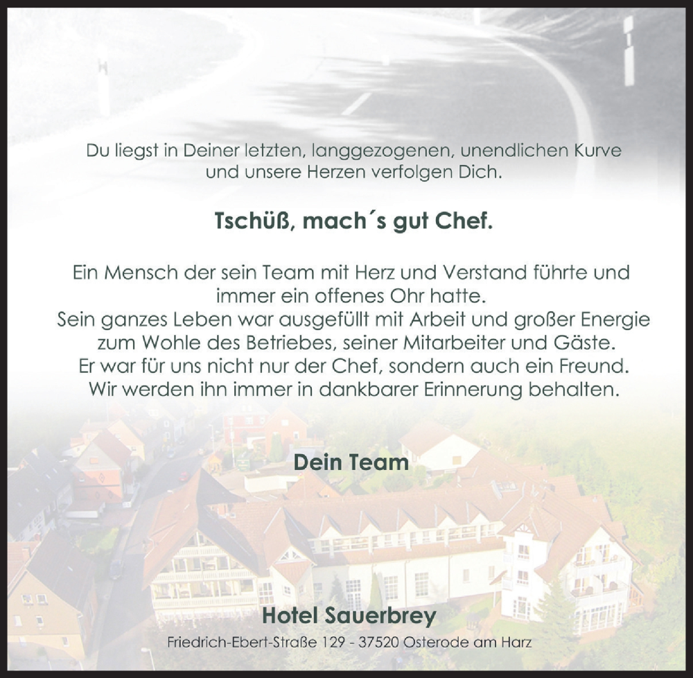  Traueranzeige für In Gedenken  vom 24.01.2026 aus Harz Kurier