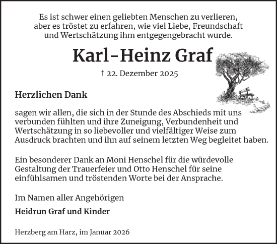 Traueranzeige von Karl-Heinz Graf von Harz Kurier